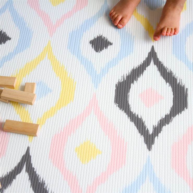 Luxe Play - Charcoal Star | Stylish Reversible Foam Floor Play Mat - Large