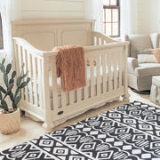 Crystals - Black Gray | Soft Stylish Reversible Play Mat | Large