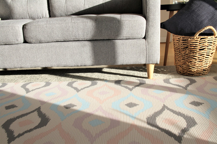 Luxe Nat - Sage Grey Star | Stylish Reversible Foam Floor Play Mat - Large