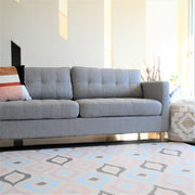 Luxe Nat - Sage Grey Star | Stylish Reversible Foam Floor Play Mat - Large